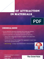 Forces of Attraction in Materials