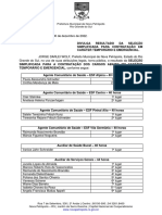 185.2022 - Divulga Resultado Edital Nº 180.2022 Seleção Simplificada - Secretaria Da Educação, Saúde e Obras