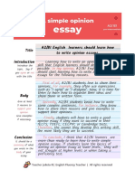Opinion Essay with template