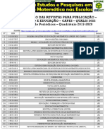 Classificação de Periódicos Qualis 2022 - Área Ensino e Educação