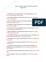 Temas para Trabajo de Ensayo Tercera Evaluacion Derecho Regulatorio