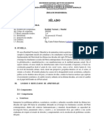 Sílabo: I. Información General 1.1. Nombre de La Asignatura: Realidad Nacional y Mundial 1.2. Código de Asignatura