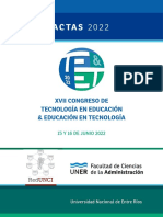 A C Ta S 2 0 2 2: Xvii Congreso de Tecnología en Educación & Educación en Tecnología