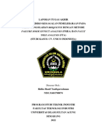 Failure Mode Effect Analysis (Fmea) Dan Fault Tree Analysis (Fta)