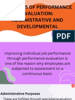 Purposes of Performance Evaluation: Administrative and Developmental