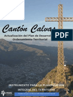 Cantón Calvas: Actualización Del Plan de Desarrollo y Ordenamiento Territorial