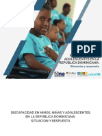 Discapacidad en Niños, Niñas Y Adolescentes en La República Dominicana