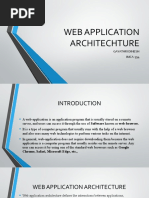 Web Application Architechture: Gayathri Dinesh IMCA-354