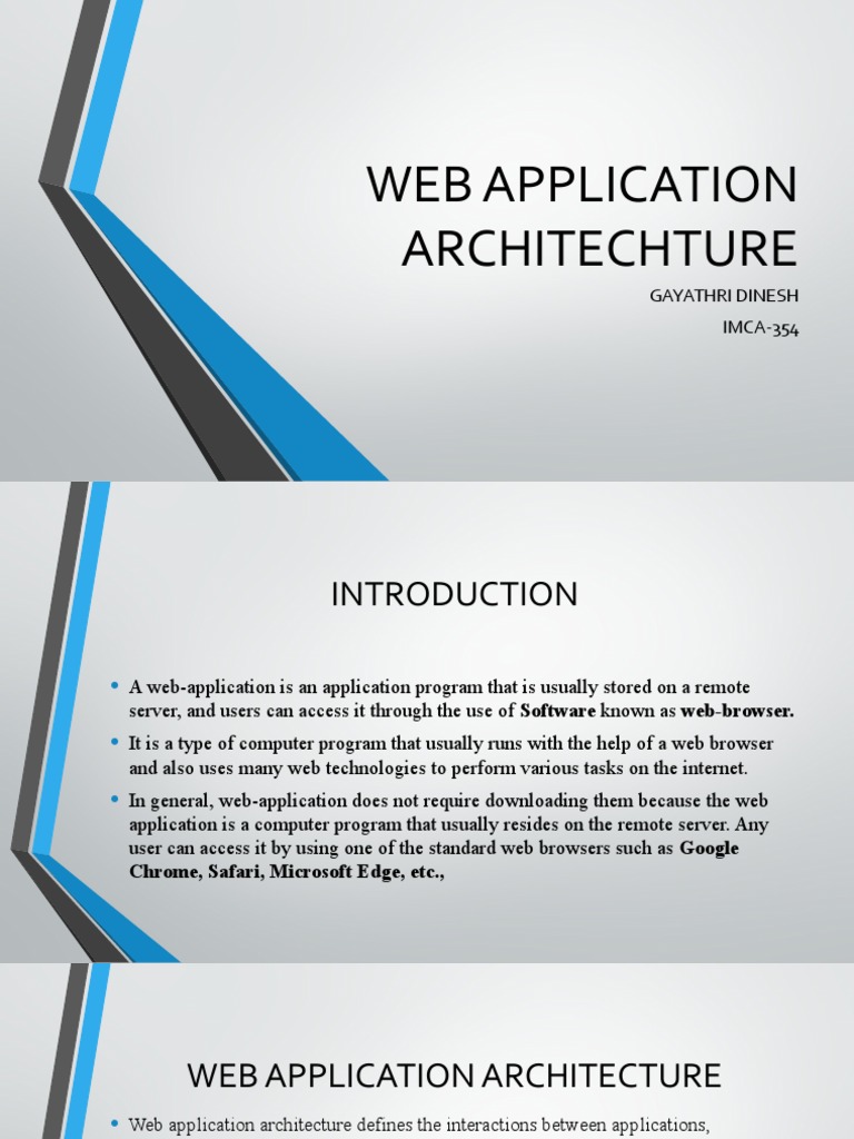 Understanding Web Application Architecture | PDF | World Wide Web ...