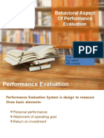 Behavioral Aspect of Performance Evaluation: Oleh: Puji Lestari FEB Unsoed