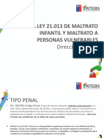 La Ley 21.013 de Maltrato Infantil Y Maltrato A Personas Vulnerables