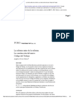 La Reforma Antes de La Reforma. La Construcción Del Nuevo Código Del Trabajo