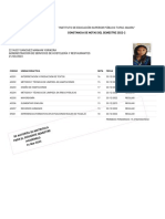 Constancia de Notas Del Semestre 2022-2: "Instituto de Educación Superior Público Tupac Amaru"