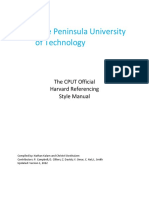 CPUT Official Harvard Referencing Style Manual - Version 1 2022 14 Feb 2022