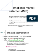International Market Selection IMS Segmentationandtargeting