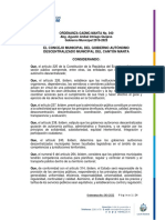 Ordenanza 040-2022 Revisión Técnica Vehicular