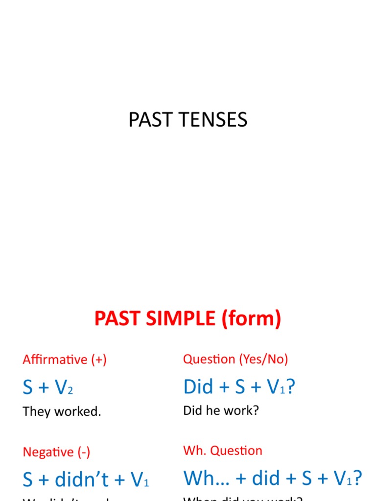 Understanding Past Tenses | PDF