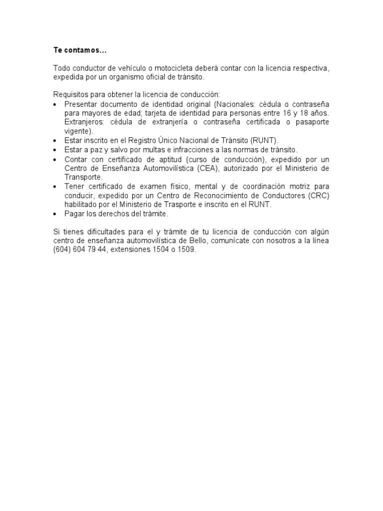 Requisitos Licencia PDF