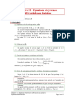 Equations Et Systéme Différentiels Non Linéaire