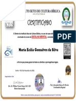 Certificado: Maria Ecilia Gonsalves Da Silva