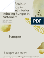 Effects of Colour Psychology in Restaurant Interior Inducing Hunger in Customers