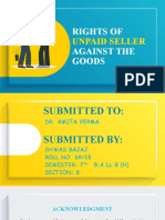 Rights of Unpaid Seller