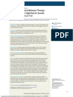 Efficacy of Dialectical Behavior Therapy For Adolescents at High Risk For Suicide