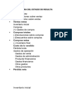 Estructura Del Estado de Resultados: Ventas Totales (-) Devoluciones Sobre Ventas (-) Descuentos Sobre Ventas