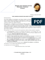 Carta de Invitación Catequesis 2022