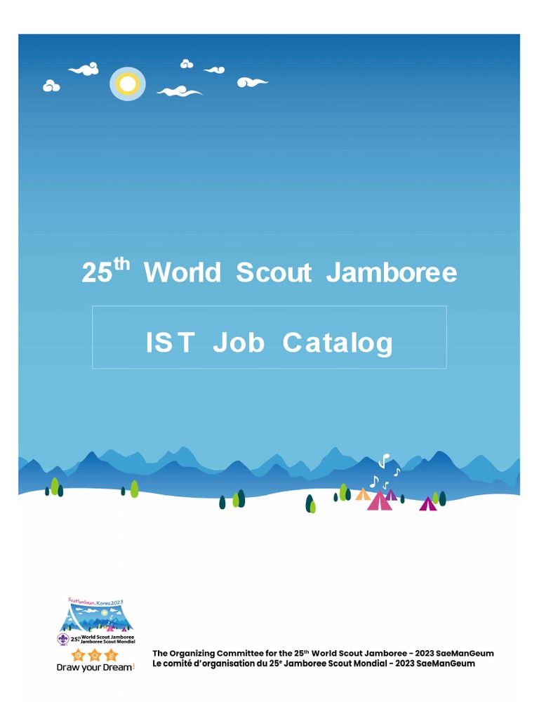 25 World Scout Jamboree IST Job Catalog PDF Communication First Aid