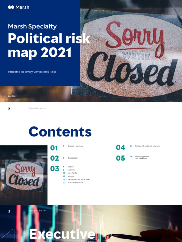 Marsh Political Risk Map 2021 Report Update PDF Poverty Poverty