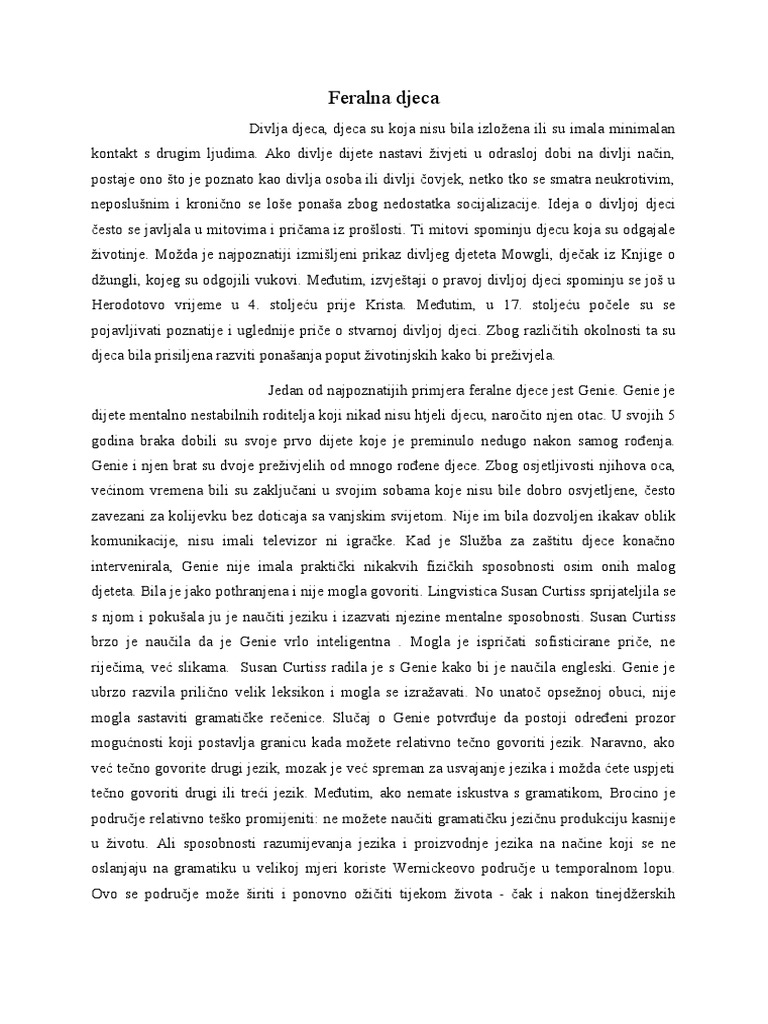 Feralna Djeca | PDF