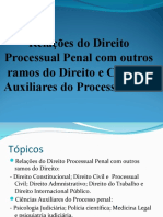 Relações Do Direito Processual Penal Com Outros Ramos Do Direito e Ciências Auxiliares Do Processo Penal