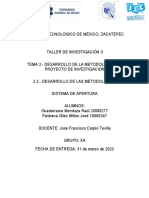 2.2 Desarrollo de Las Metodologías-SistemaApertura