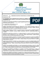 Dirección General Orden Administrativa de Personal Número 23-102 Abril 12 de 2023, Bogotá, D.C
