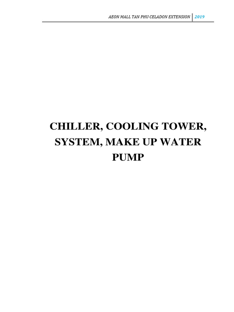 Chiller, Cooling Tower, System, Make Up Water Pump Aeon Mall Tan Phu