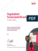 Congratulations! You Have Learned Life Saving CPR: This Certificate Is Awarded To