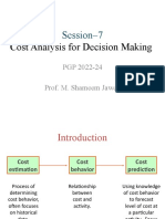 Session-7: Cost Analysis For Decision Making