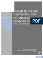 Sistema de drenaje y alcantarillado en Tenancingo