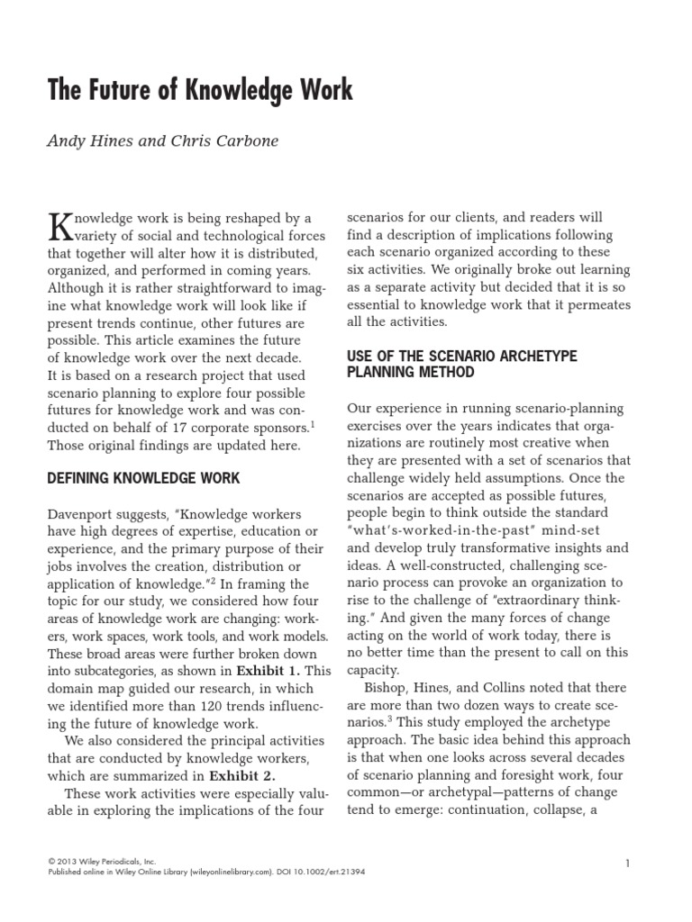 The Future of Knowledge Work | Download Free PDF | Cloud Computing ...