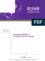 Assessing Inequalities in Preventive Care Use in Europe: Economic Papers