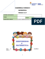 Cuadernillo Unidad 0 Matemática Semana 2 y 3: Nombre Estudiante Curso Fecha Docentes A Cargo