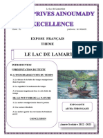 Le Lac de Lamartine: Expose Français Theme