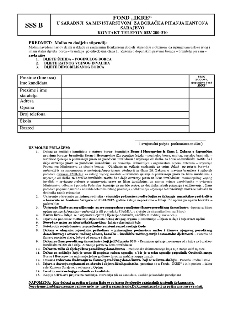 Aplikacija Sss - B | PDF