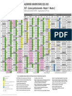 Calendrier Universitaire 2022-2023 Licence - DEUST - Licence Professionnelle - Master 1 - Master 2