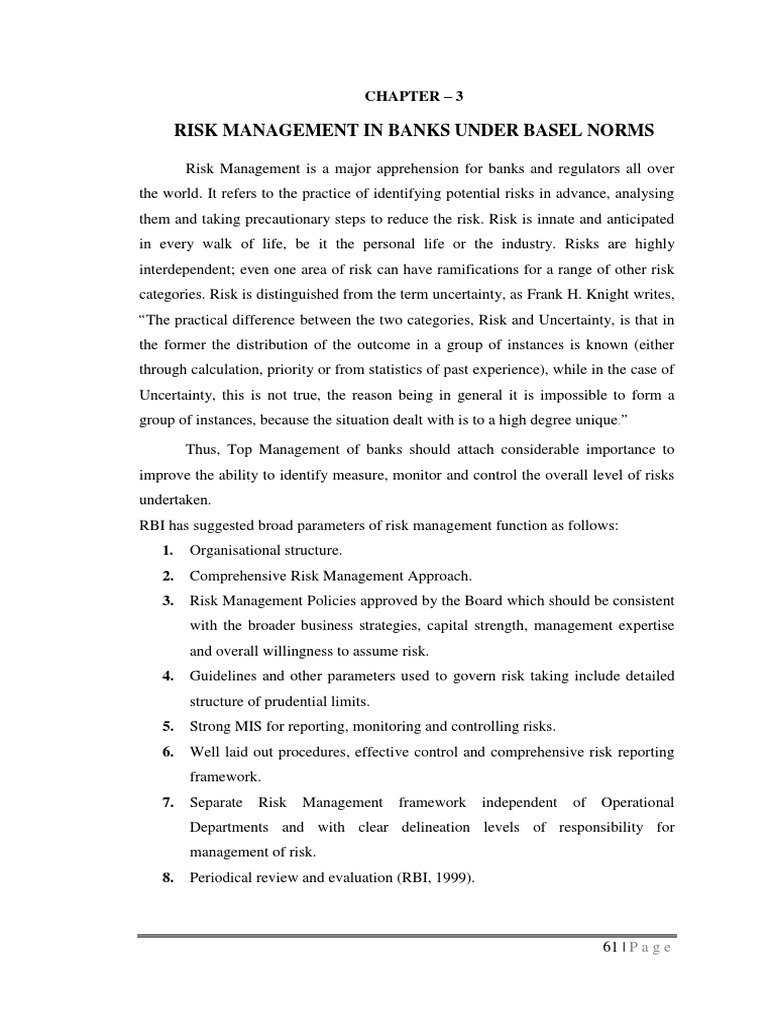 Risk Management in Banks: Basel Norms | PDF | Financial Risk | Basel Ii