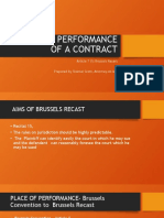 Place of Performanceof A Contract