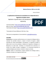 La Aplicación de Factores de Crecimiento en El Desarrollo de La Ingeniería de Tejidos Óseos