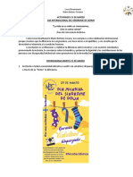 Planificación Actividades Dia Internacional Del Síndrome de Down