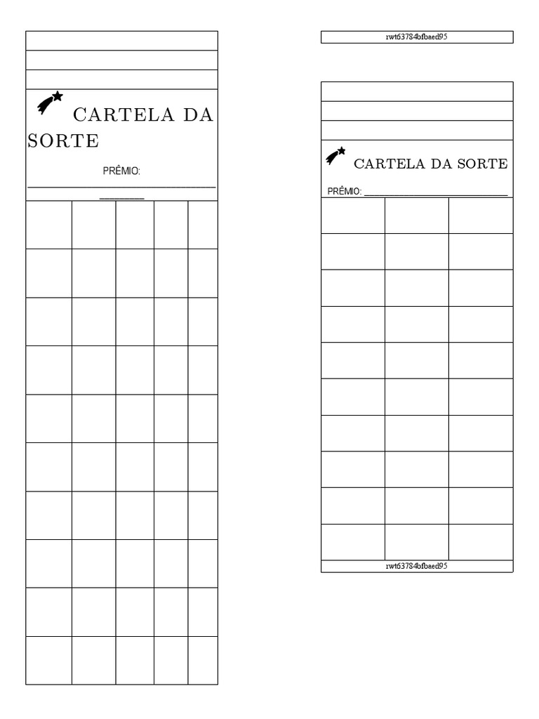 Template Rifa 50+36 espaços | PDF